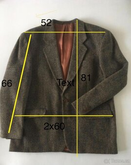 Pánské vlněné sako vel. 56 - 3