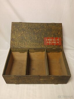 Starožitná reklamní bedna Kolinea - 3