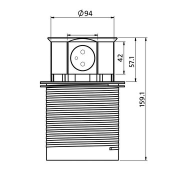 Prodám výsuvný blok zásuvek - 3