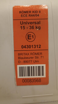 Autosedačka Britax Römer KID 2 - 3