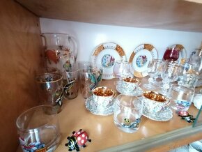 Porcelán, broušené sklo - sklenice, šálky - 3