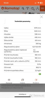 Krbová vložka Romotop Dynamic WB2G 66.50.01P-výměník,Nová - 3