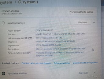 Notebook HP Elitebook Folio 9470m Ultrabook, 8GB RAM,i7-368 - 3