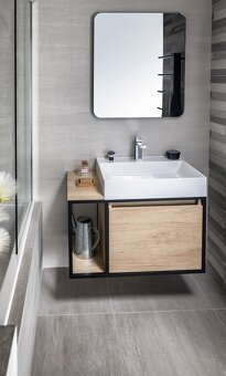 SENFINECO zrcadlo s LED osvětlením 65x79cm, 3D efekt - 3