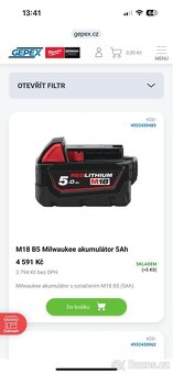 Milwaukee rychlonabijecka + baterie M18 5.0 - 3