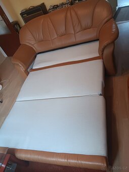 Kožená sedačka rozkládací - 3