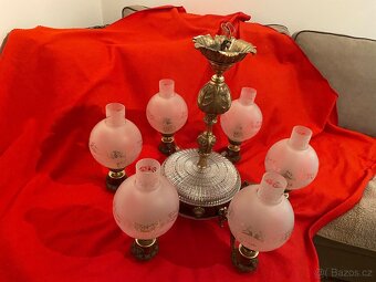 Starožitný secesní lustr Art Nouveau - 3