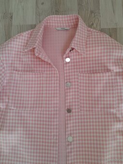 kabátek růžový S - 3