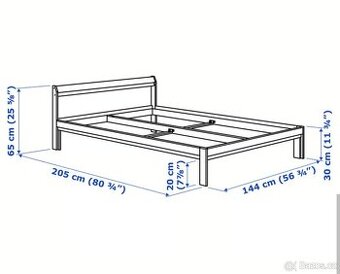 DOVOZ MOŽNÝ postel IKEA 140x200. - 3