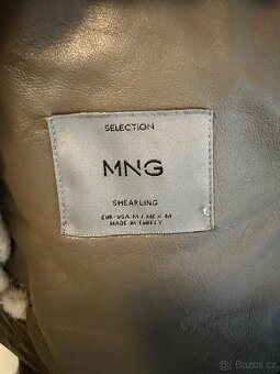 Pánská kožená shearling bunda Mango - 3