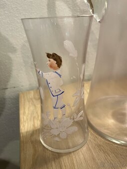 Džbánek skleněný + skleničky - 3