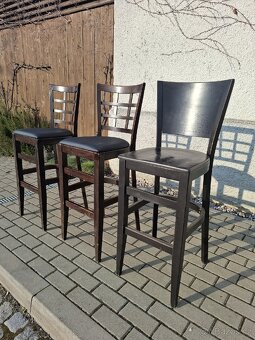3x barové židle - 3