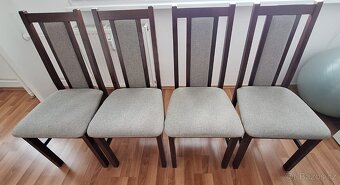 Jídelní rozkládací stůl + 4 židle (dekor ořech) - 3