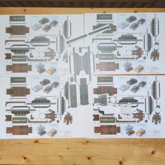 Sada vystřihovánek 9x tanků – papírové modely - 3