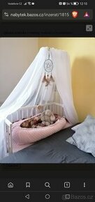 Dětská postýlka s nebesy přistavitelná - 3