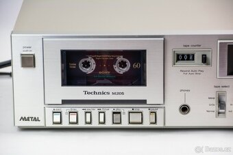 TECHNICS RS-M205 / stříbrný japonský tapedeck - 3