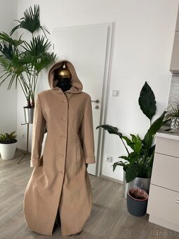 Kasmirovy vlneny kabat dlouhy bezovy 38 hnedy - 3