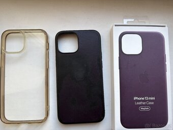 Iphone 13 mini leather case + Panzer glass čiré pouzdro - 3