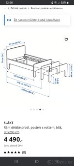 Rostoucí postel Ikea Slakt 80x200 - 3