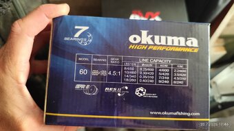 Navijáky Okuma DC-60 + baitrunner matice - 3