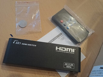 4k hdmi switch, přepínač HDMI vstupů - 3