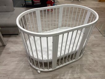 Dětská postýlka bílá variabilní a nastavitelná 9v1 - 3