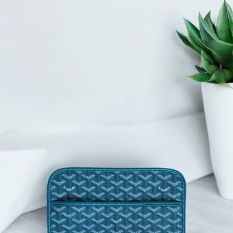 Sky Blue Goyard Clutch MM - 3