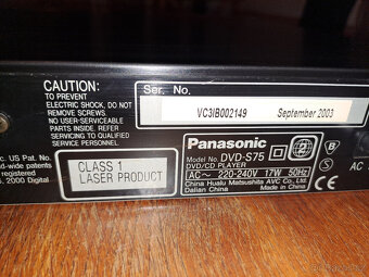 DVD přehrávač Panasonic DVD-S75 - 3