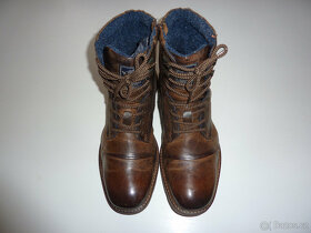Pánské kožené hnědé kotníkové boty zn. Bugatti, vel. 45 - 3