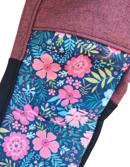 Dětské softshellové kalhoty kytičky vel.98 - 3
