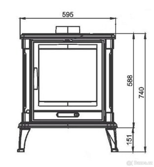 Litinová krbová kamna TORIA - 3