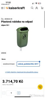 Venkovní odpadkový koš - 50 l - 3