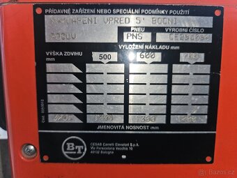 Vysokozdvižný vozík BT, nosnost 2T, r.v.2006, 5500mth, LPG - 3