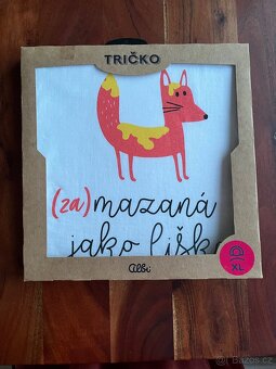 Tričko s liškou s nápisem v dárkovém balení - 3