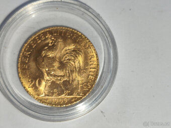 Zlatá mince francouzský 20 frank-kohout -Marianne - 3