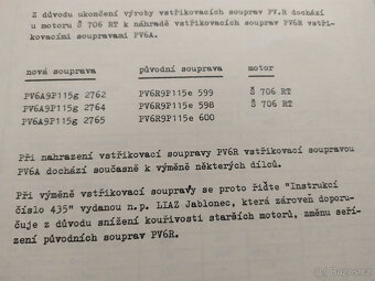 SEŘIZOVACÍ PŘEDPISY VSTŘIKOVACÍCH SOUPRAV - 3