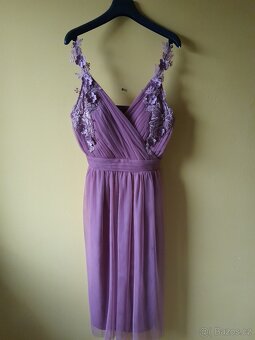 Růžové večerní šaty - nenošené - 3