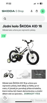 Jízdní kolo Škoda 16 +pomocná kolečka - 3