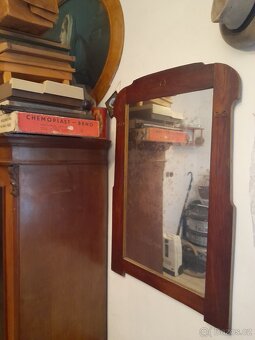 Starožitné zrcadlo pěkný rám - 3