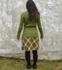 Zelený zapínací svetr s páskem Outfit fashion vel. 42 - 3