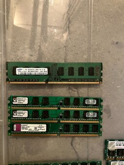 Paměti RAM do PC, typu DDR, DDR2 a DDR3, uvedená cena za vše - 3