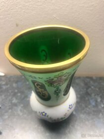 Vázička dvouvrstvé sklo , ručně malovaná , - 3