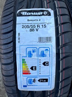 2x 205/55R15 88V, BARUM BRAVURIS 2, LETNÍ, NOVÉ - 3