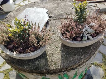 Betonový oválný květináč - 3