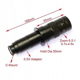 Mikroskop, C-mount objektiv se zvětšením 180x - 3