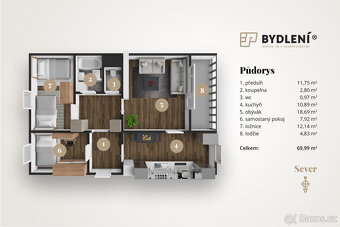 Prodej bytu 3+1 70 m² Janáčkova, Teplice - 3