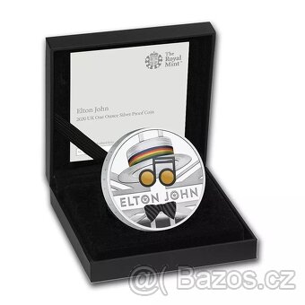 ELTON JOHN Music Legends 1 oz Pure Silver Proof Colored - 3