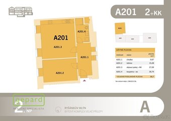Prodej bytu 2+kk, 59,7m2, parkovací stání, sklepní kóje v pr - 3