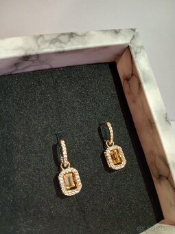 Swarovski Okouzlující pozlacené náušnice - 3