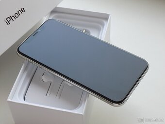 APPLE iPhone X 256GB Silver - ZÁRUKA - 100% BATERIE - TOP - 3